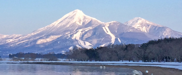 Mount Bandai from Shidahama Beach, Lake Inawashiro